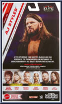 AJ Styles from WWE Elite Collection - Series 116 manufactured by Mattel [Back]