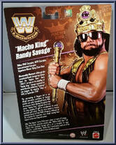 "Macho King" Randy Savage from WWE Elite Collection - Legends - Exclusives manufactured by Mattel [Back]