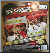 Randy Orton vs. Rey Mysterio from WWE Flex Force - Championship Match manufactured by Mattel [Back]