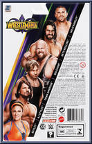 AJ Styles from WWE - Wrestlemania 34 manufactured by Mattel [Back]