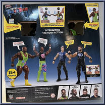 Big E / Kofi Kingston from WWE - Tough Talkers - Total Tag Team manufactured by Mattel [Back]