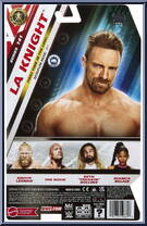 LA Knight (Yellow Shorts) (Chase) from WWE - Series 141 manufactured by Mattel [Back]