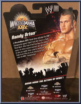 Randy Orton from WWE - Wrestlemania - Heritage Series manufactured by Mattel [Back]
