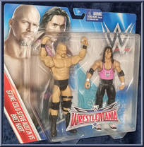Stone Cold Steve Austin vs Bret Hart from WWE - Wrestlemania 32 manufactured by Mattel [Front]