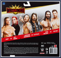 AJ Styles vs Shinsuke Nakamura from WWE - Wrestlemania 35 manufactured by Mattel [Back]