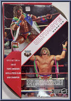 Ultimate Warrior (Hulkamania) from WWE Ultimate Edition - Exclusives manufactured by Mattel [Back]