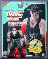 Sgt. Slaughter from WWF - Series  3 manufactured by Hasbro [French Card]