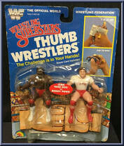 Junk Yard Dog vs. Roddy Piper from WWF - Thumb Wrestlers manufactured by LJN [Front]