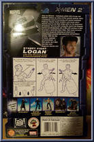 Logan (Street Fight) from X2:  X-Men United - Series 2 manufactured by Toy Biz [Back]