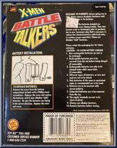 Sabretooth from X-Men - 7" Battle Talkers manufactured by Toy Biz [Back]