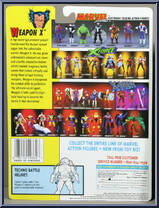 Wolverine (4th Edition - Weapon X) from X-Men - Series 2 manufactured by Toy Biz [Back]