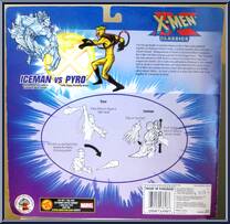 Fire & Ice (Iceman vs. Pyro) from X-Men - Classics - 2-Packs manufactured by Toy Biz [Back]