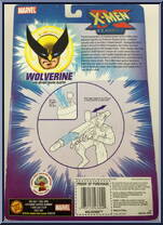 Wolverine from X-Men - Classics - Battle Blasters manufactured by Toy Biz [Back]