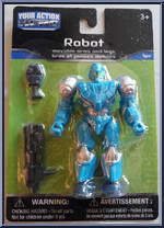 Blue Robot Action Figure