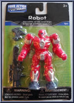 Red Robot Action Figure