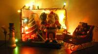 (BAD) SANTA Barney & Christmas Playset (Simpsons) Custom Action Figure