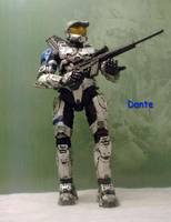 Silver w/ Blue Mark VI (Halo) Custom Action Figure