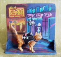 Cat from the game Stray - Hubbie named him Simon! (Cats the Musical) Custom Miniature / Figurine