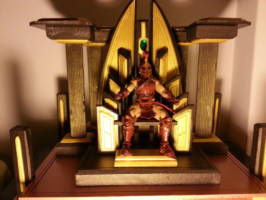 Platinium throne  2.0 (golden version) (Mythic Legions) Custom Diorama / Playset